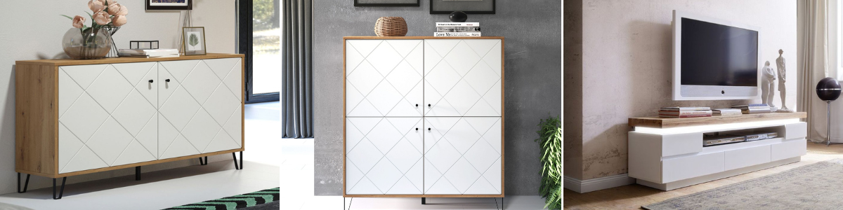 Illustration et comparaison de sideboards, highboards, lowboards